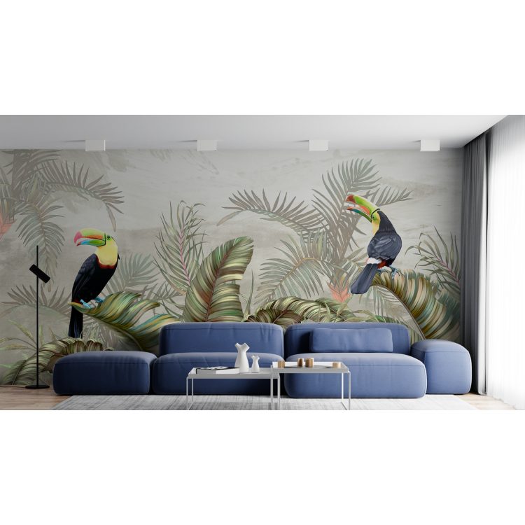 N&deg;102 Papier peint Les 2 Toucans