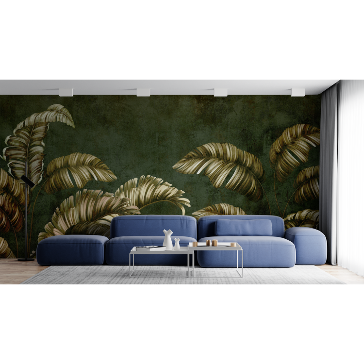N&deg;108 Papier peint Jungle Tropicale Couleur Olive