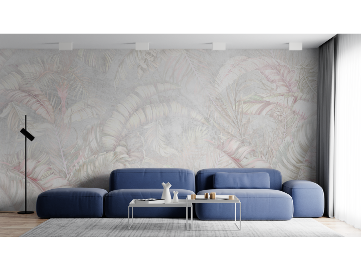 N112 Papier peint Jungle Florale Pastel
