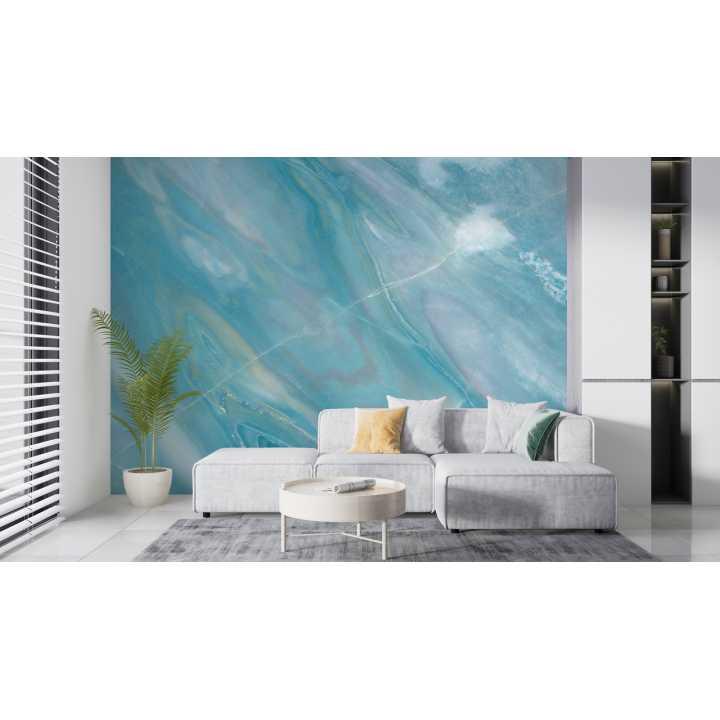 N115 Papier peint Nacre Bleu