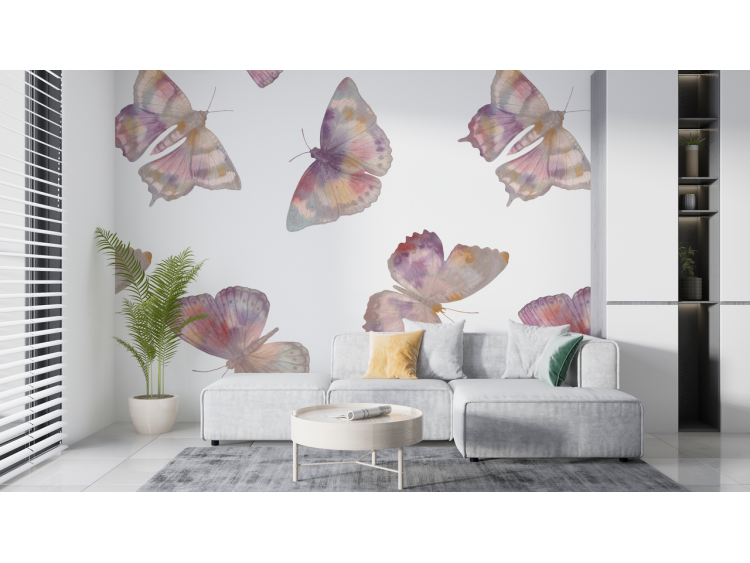 N°118 Papier peint Aquarelle de Papillons