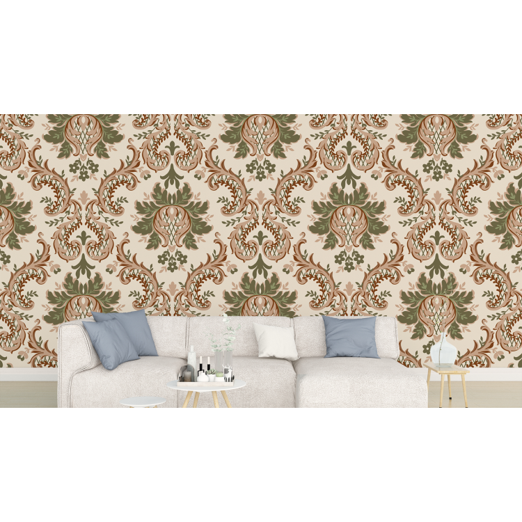 N&deg;128 Papier Peint Motif de feuillage