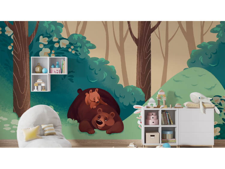N°131 Papier peint L'ours & L'ourson