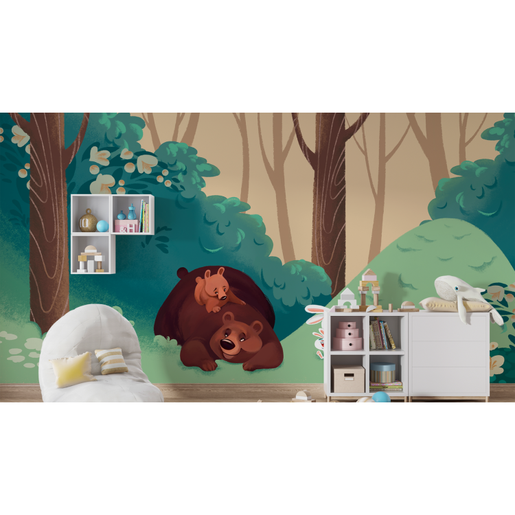 N&deg;131 Papier peint L'ours & L'ourson