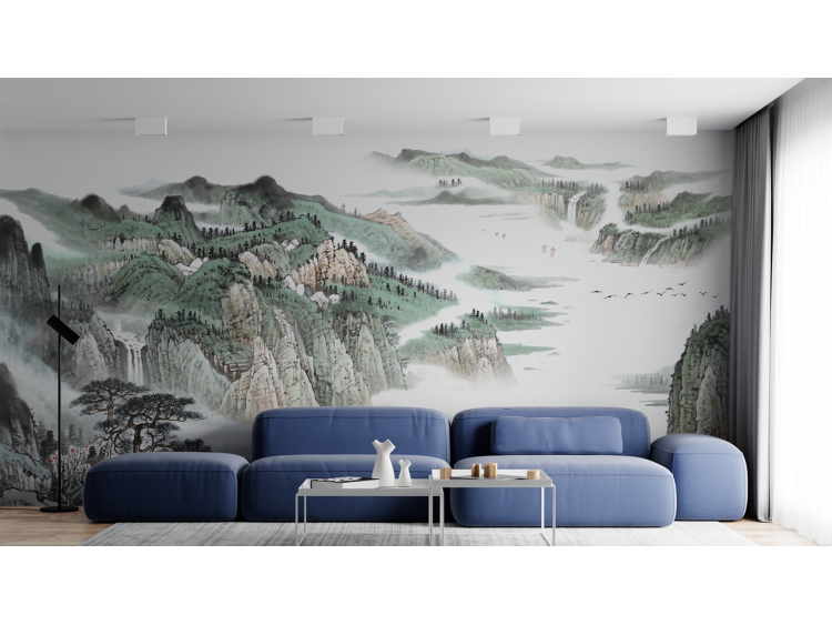 N°134 Papier peint Montagne brumeuse