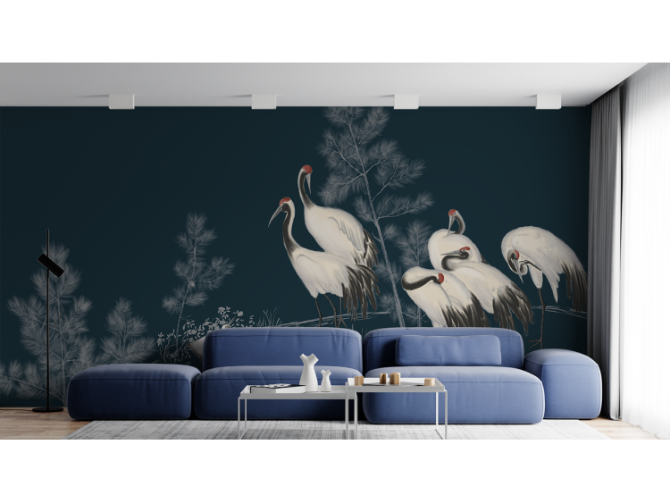 N°137 Papier peint Les grues