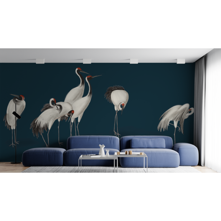 N&deg;138 Papier peint les grues en mouvement