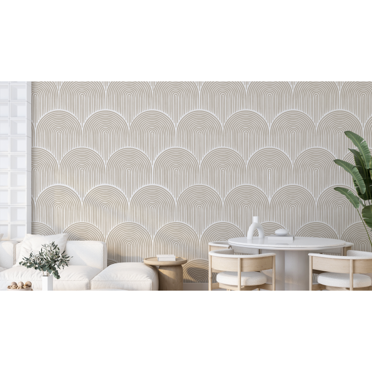 N&deg;150 Papier Peint Vagues Beige