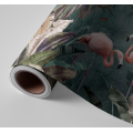 N&deg;155 Papier peint 2 Flamands rose dans la jungle