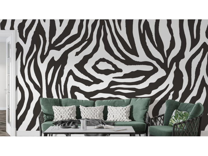 N166 Papier Peint Motif Zèbre