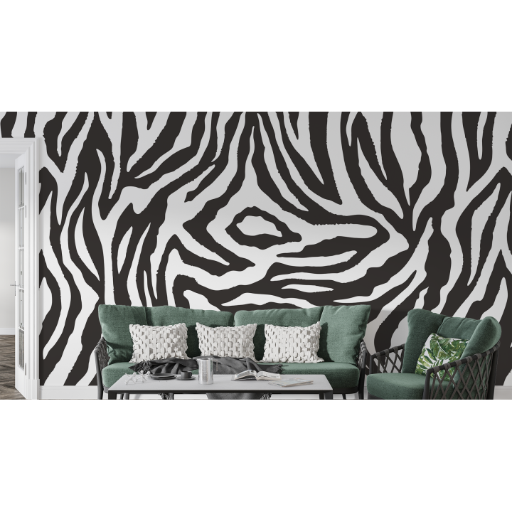 N166 Papier Peint Motif Zèbre