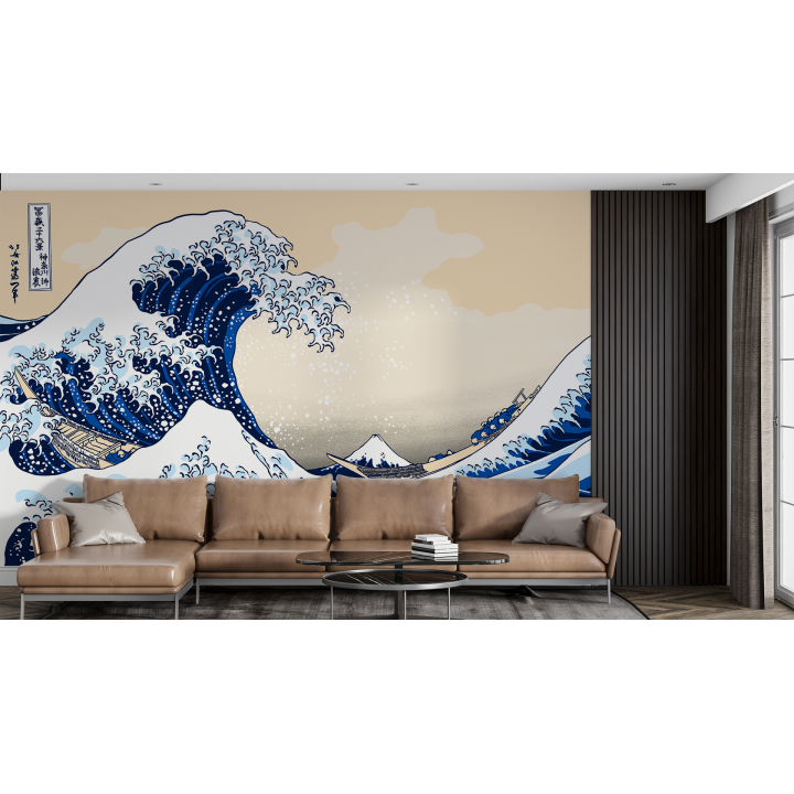 N171 Papier Peint Vagues dHokusai