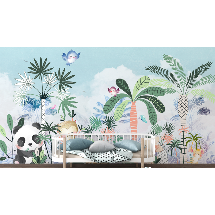 N&deg;185 Papier peint Les animeaux dnas la for&ecirc;t tropicale