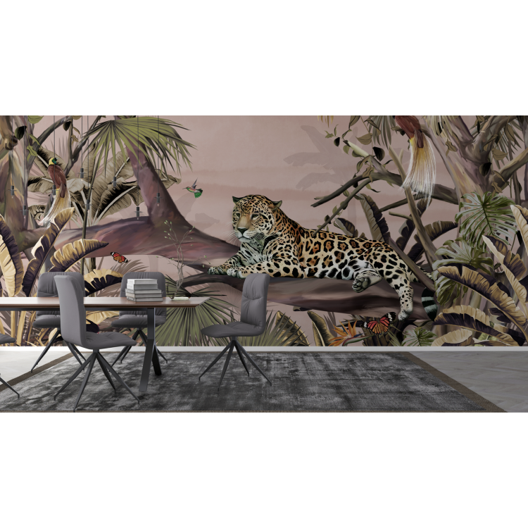 N&deg;194 Papier peint Le tigre sur sa branche