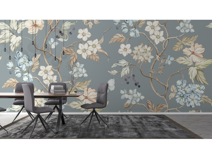N202 Papier peint Composition florale