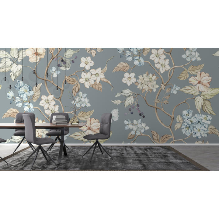 N202 Papier peint Composition florale