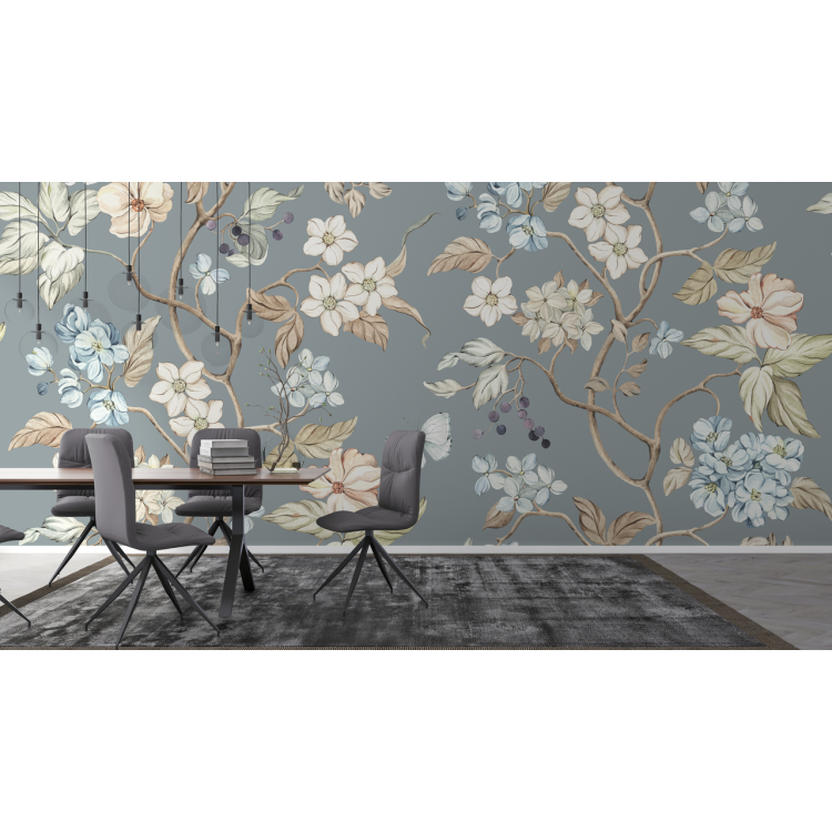N&deg;202 Papier peint Composition florale