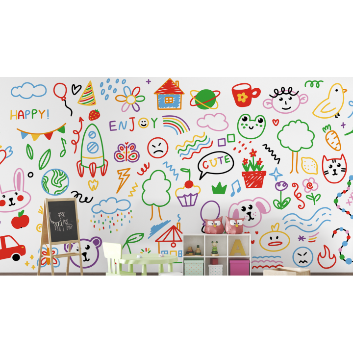 N205 Papier peint Les petits grafittis