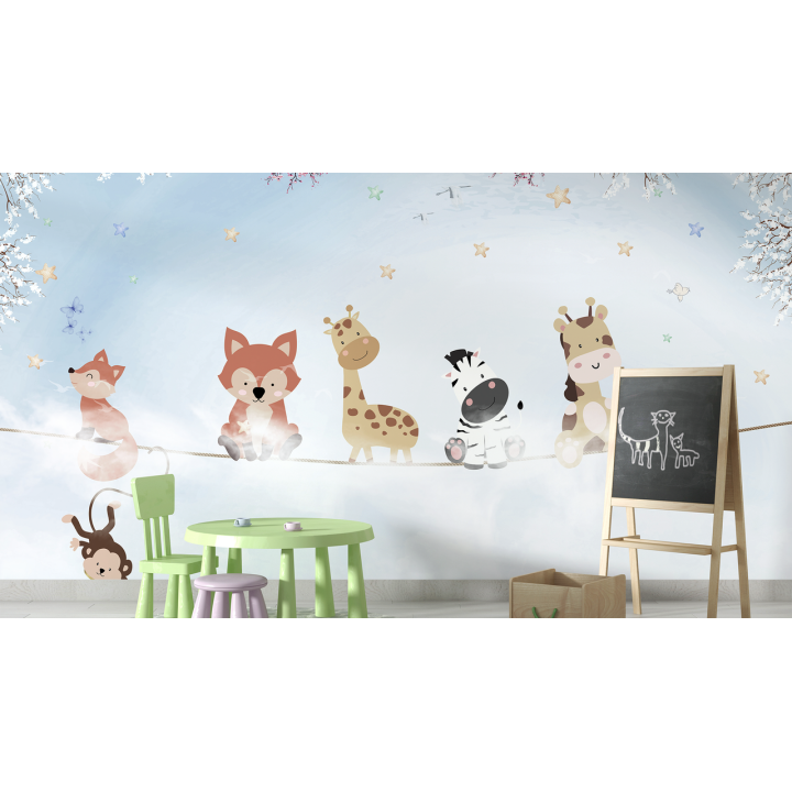 N214 Papier peint Les petits équilibriste