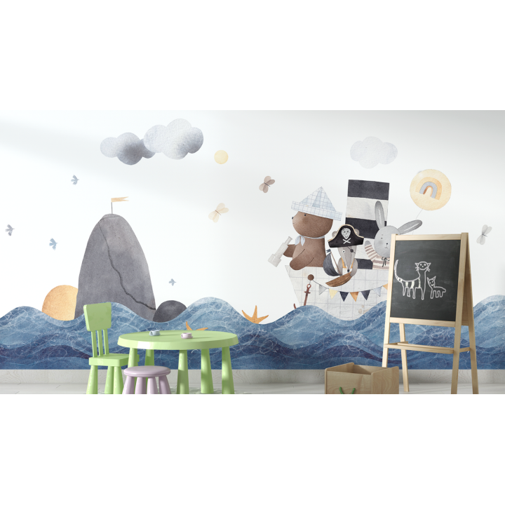 N223 Papier peint Les petits pirate