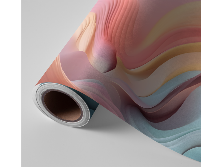 N224 Papier peint Vagues colorées