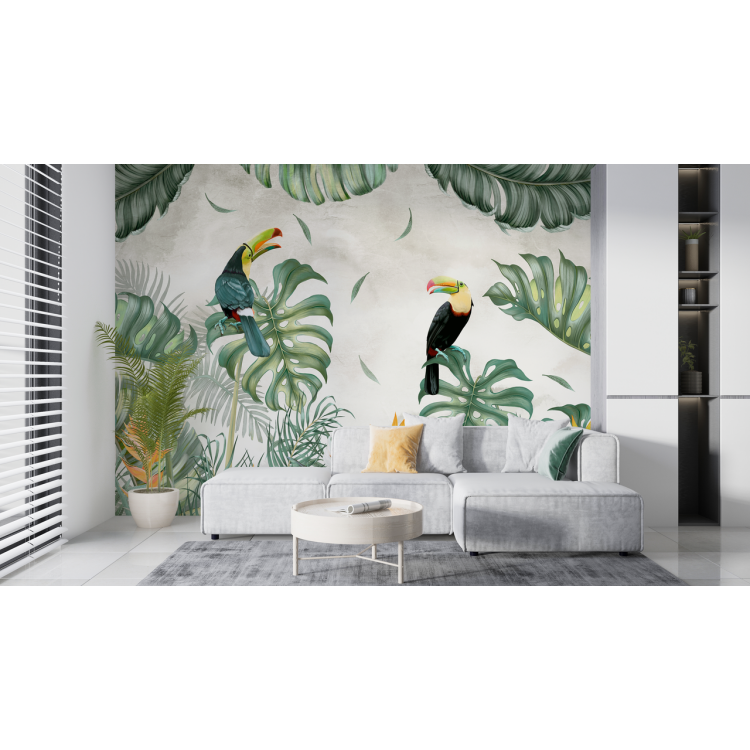 N&deg;229 Papier peint Les 2 Toucans