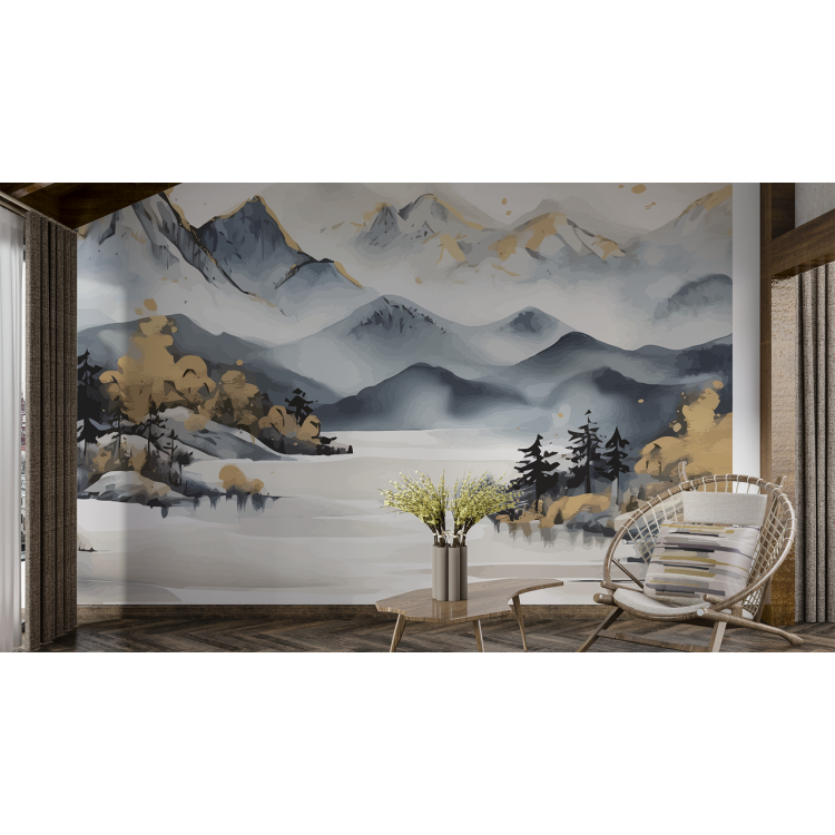 N&deg;237 Papier peint Les montagnes d'Or