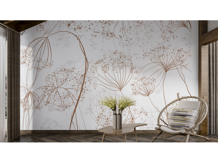 N°240 Paiper peint Fleur sèche artistique