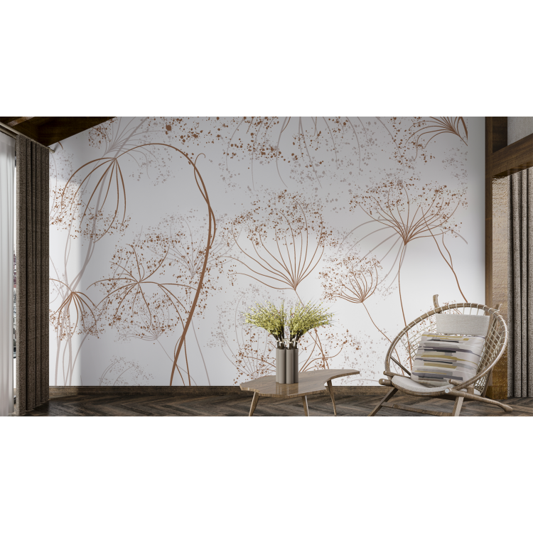 N&deg;240 Paiper peint Fleur s&egrave;che artistique