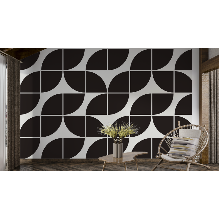 N&deg;243 Papier Peint Design graphique Noir