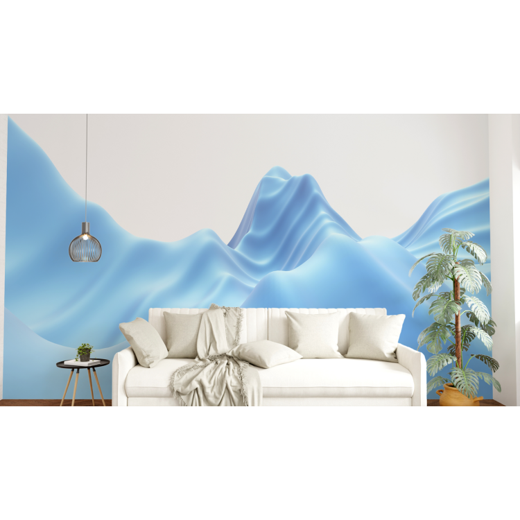 N&deg;247 Papier peint Ondes bleues