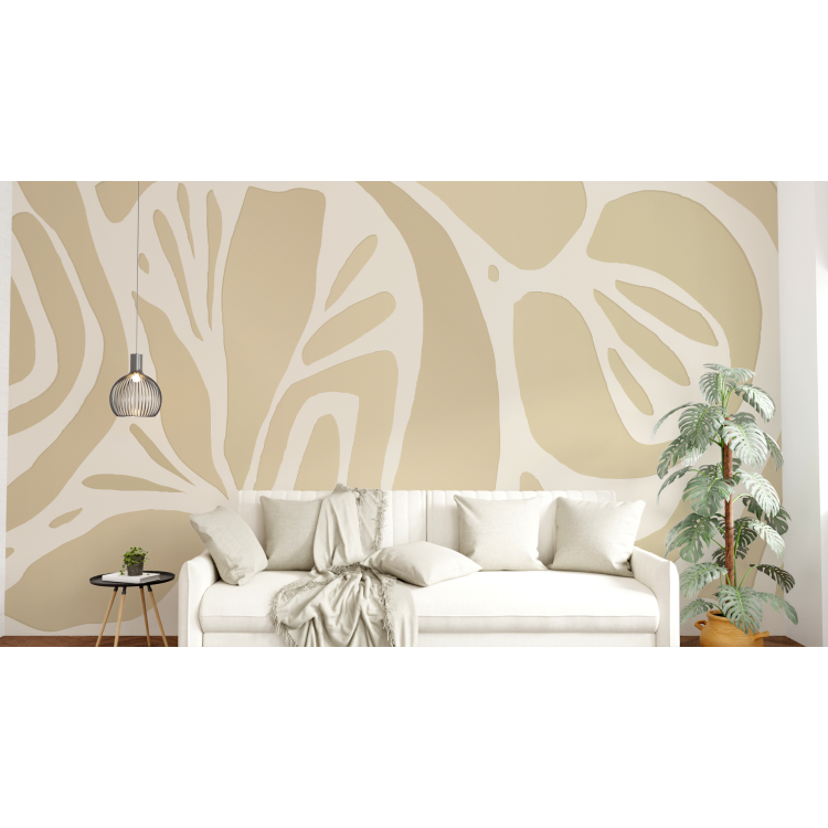 N&deg;252 Papier peint Motifs Floraux Beige