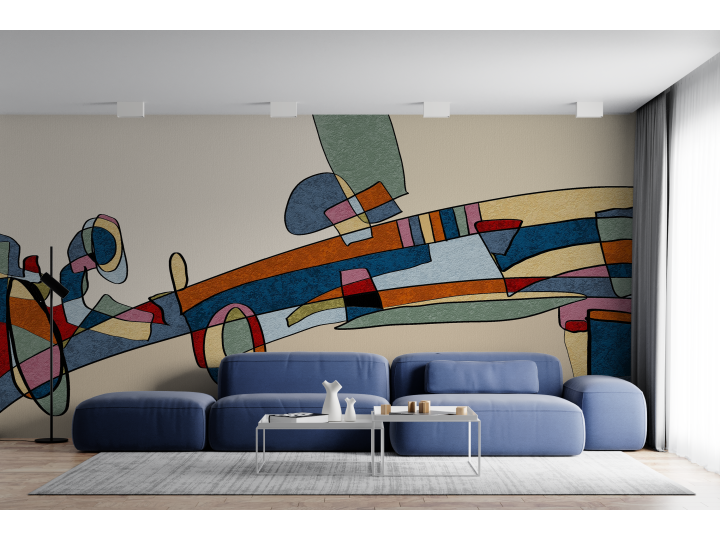 N74 Papier peint Avion abstrait