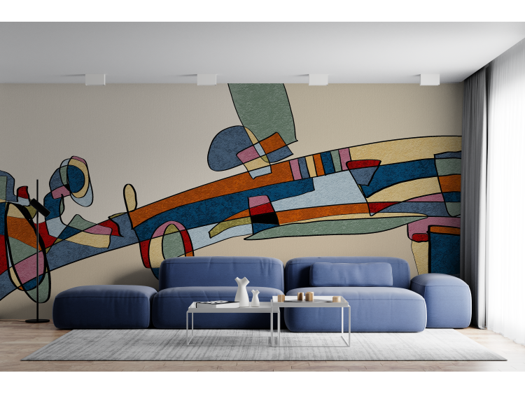 N°74 Papier peint Avion abstrait
