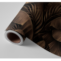 N&deg;77 Papier peint Grandes feuilles en bronze