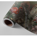 N&deg;86 Papier peint Flamand Rose & Grande feuille de la Jungle