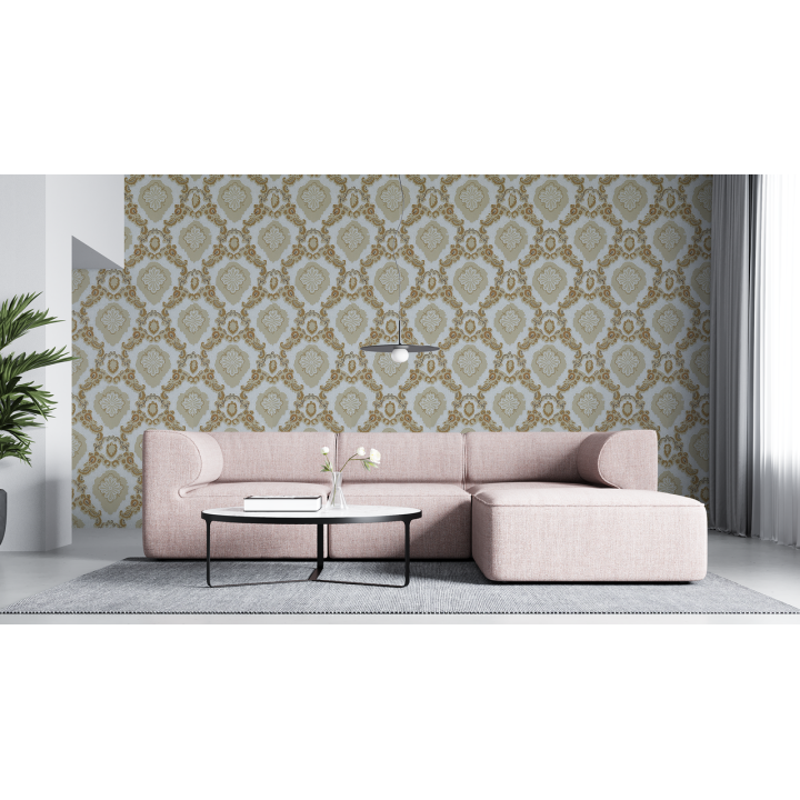 N89 Papier peint Motif Floral Beige