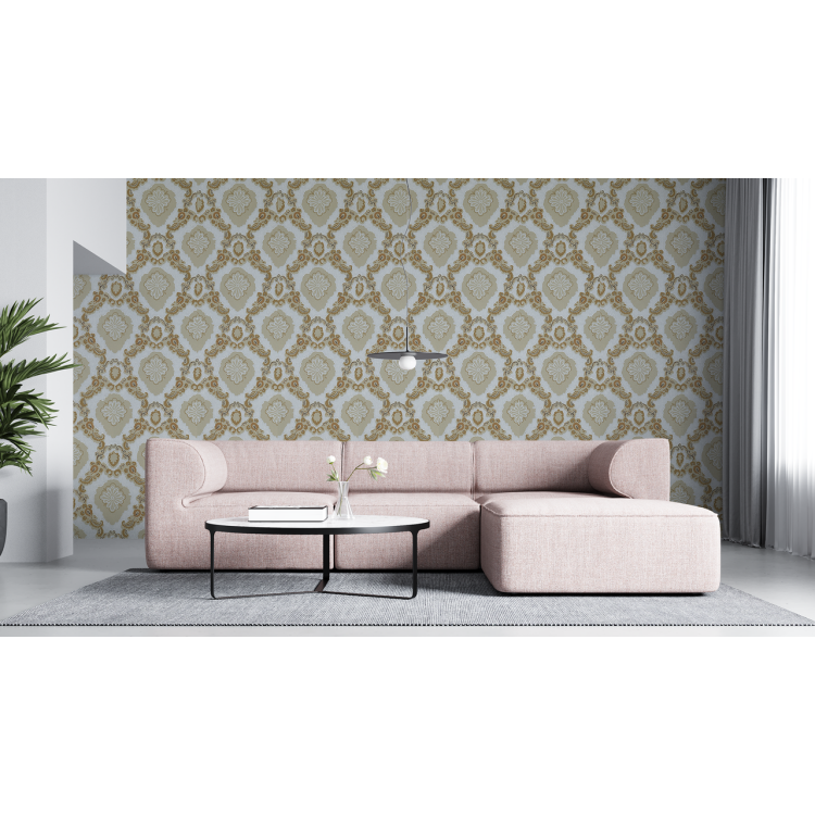 N&deg;89 Papier peint Motif Floral Beige