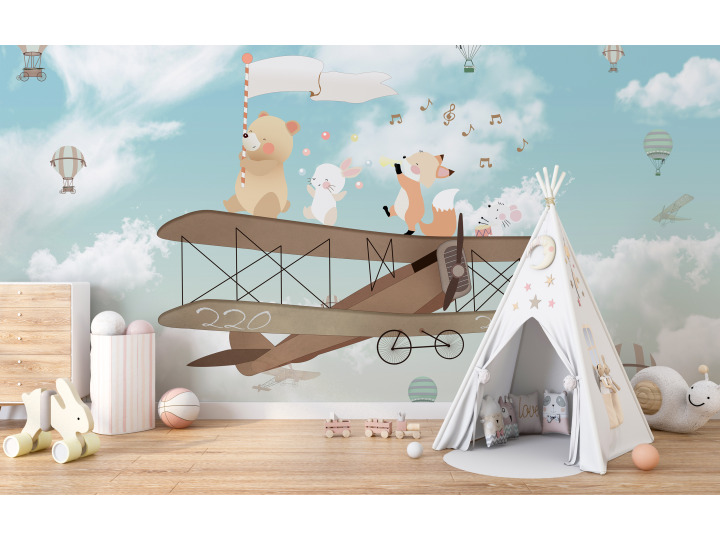 Papier peint aventures en avion Twist N36
