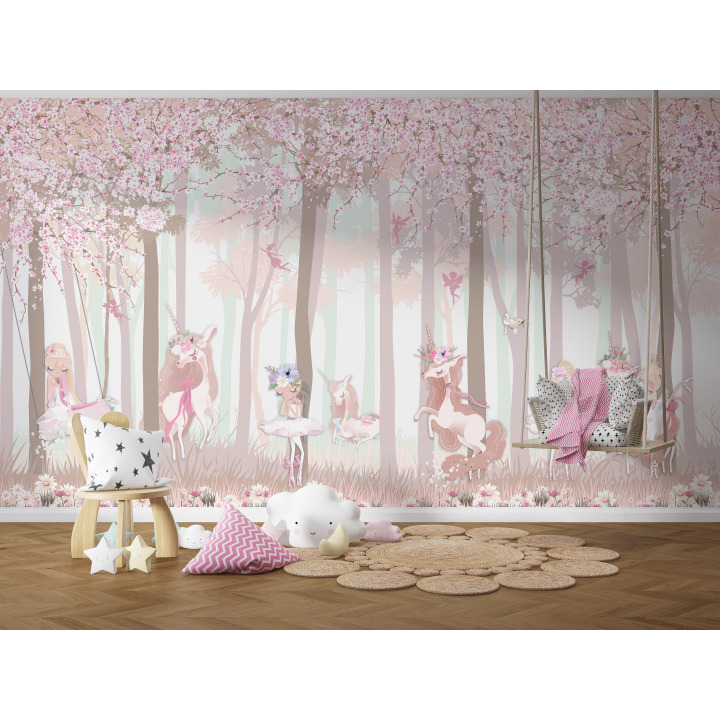 Papier peint ballet des licornes n42