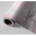 Papier peint ch&acirc;teau rose f&eacute;erique n&deg;35