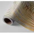 Papier peint feuilles dor&eacute;es tropicales n&deg;49