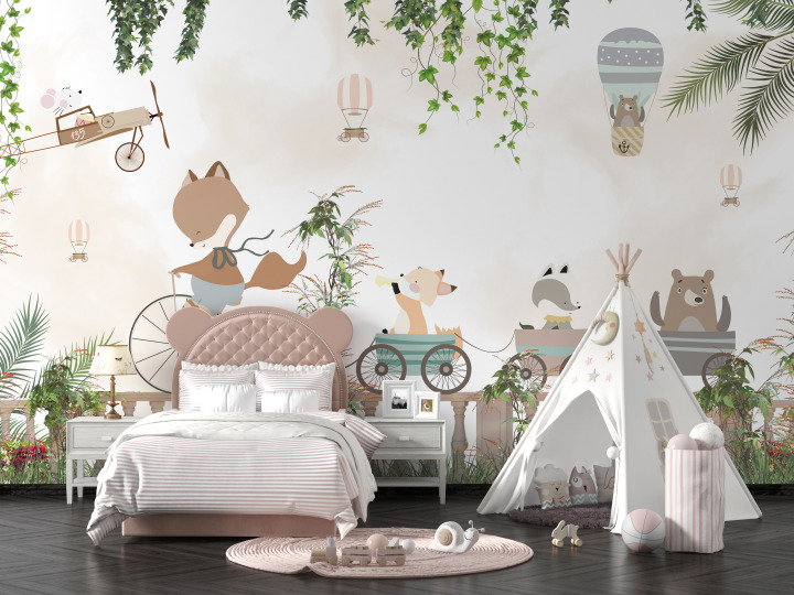 Papier peint Les amis de la forêt enchantée n38