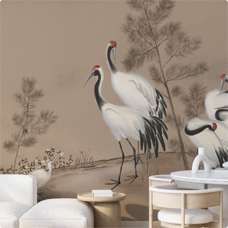 Papier peint N&deg;101 - Grues Imp&eacute;riales