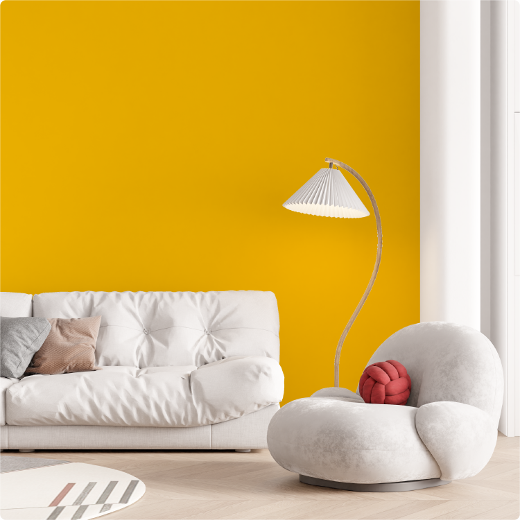 Papier peint N&deg;27 - Jaune safran