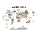 Papier peint panoramique N&deg;134 - Tour du Monde Animalier