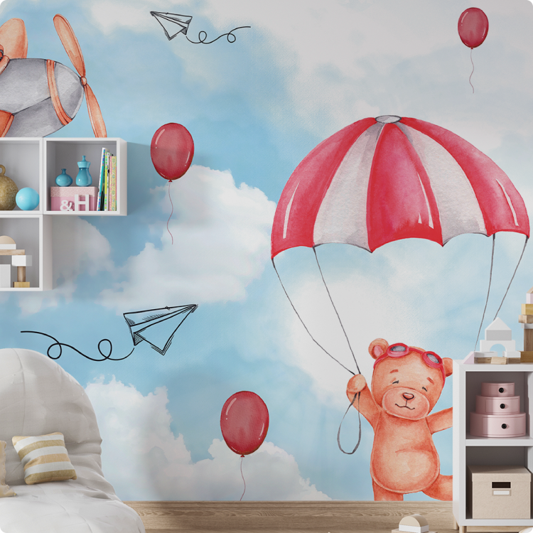 Papier peint panoramique N&deg;139 - Ourson Voyageur