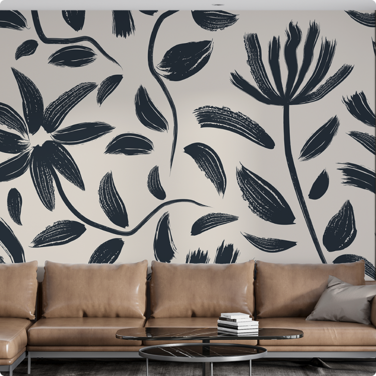 Papier peint panoramique N&deg;161 - Botanica Noire
