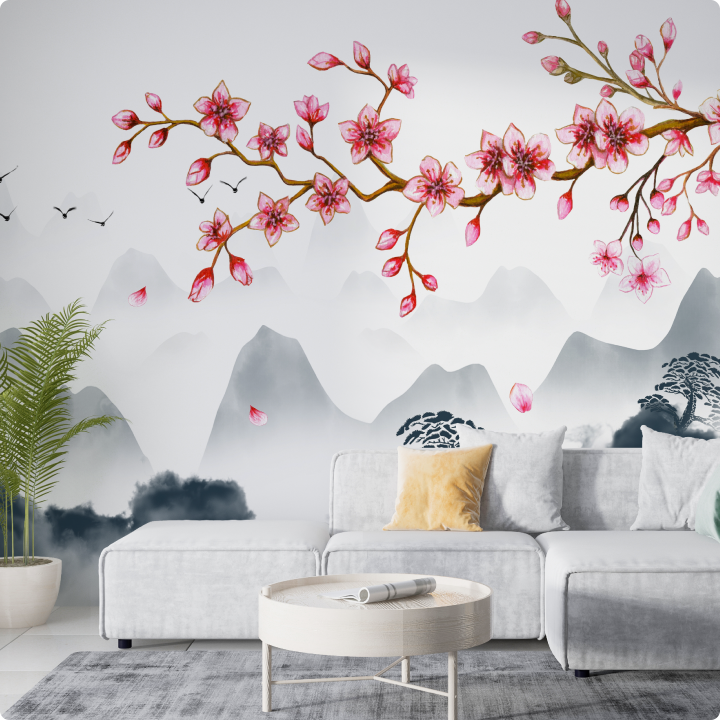 Papier peint panoramique N224  Éveil Floral