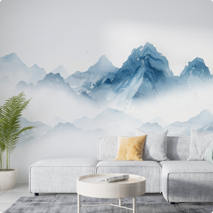 Papier peint panoramique N232  Glacier Bleu